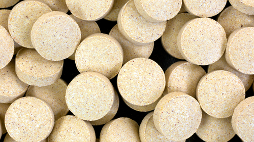 selenium tablets close up