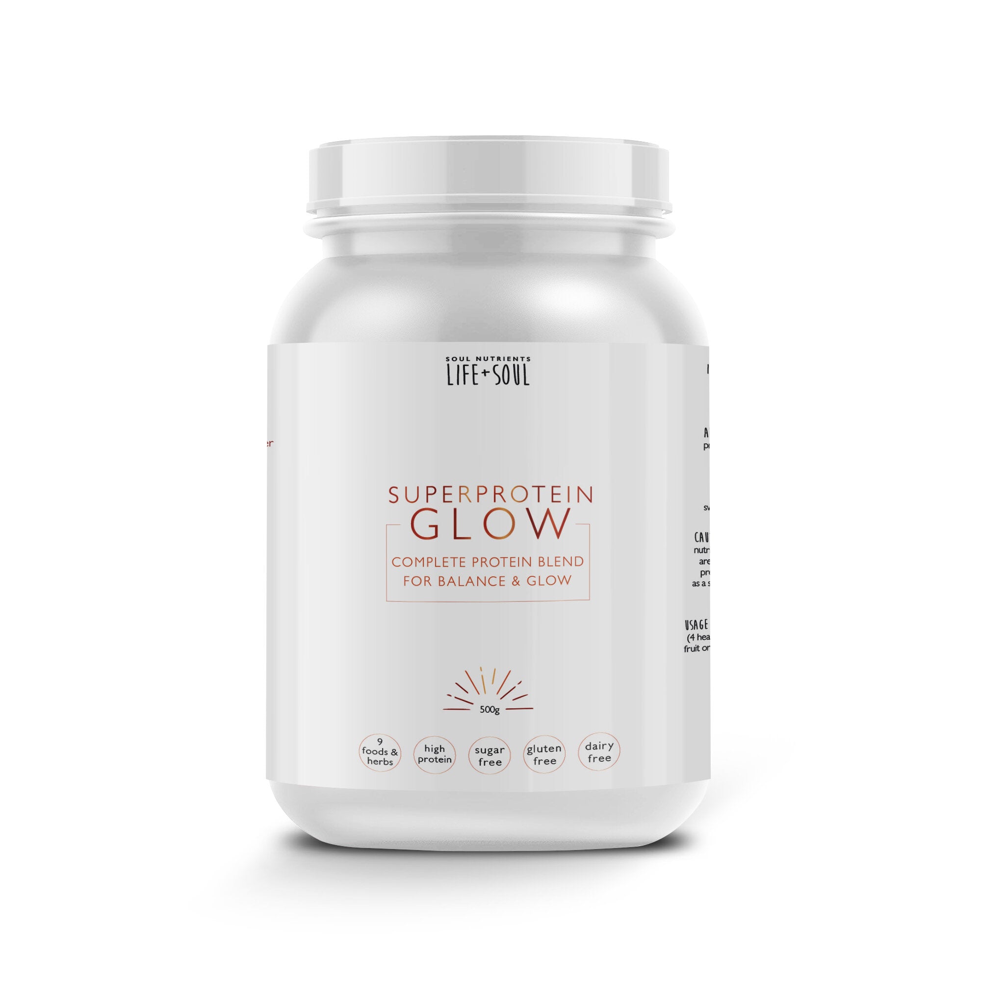 Super Protein Glow 500g Complete Protein Powder Soul Nutrients