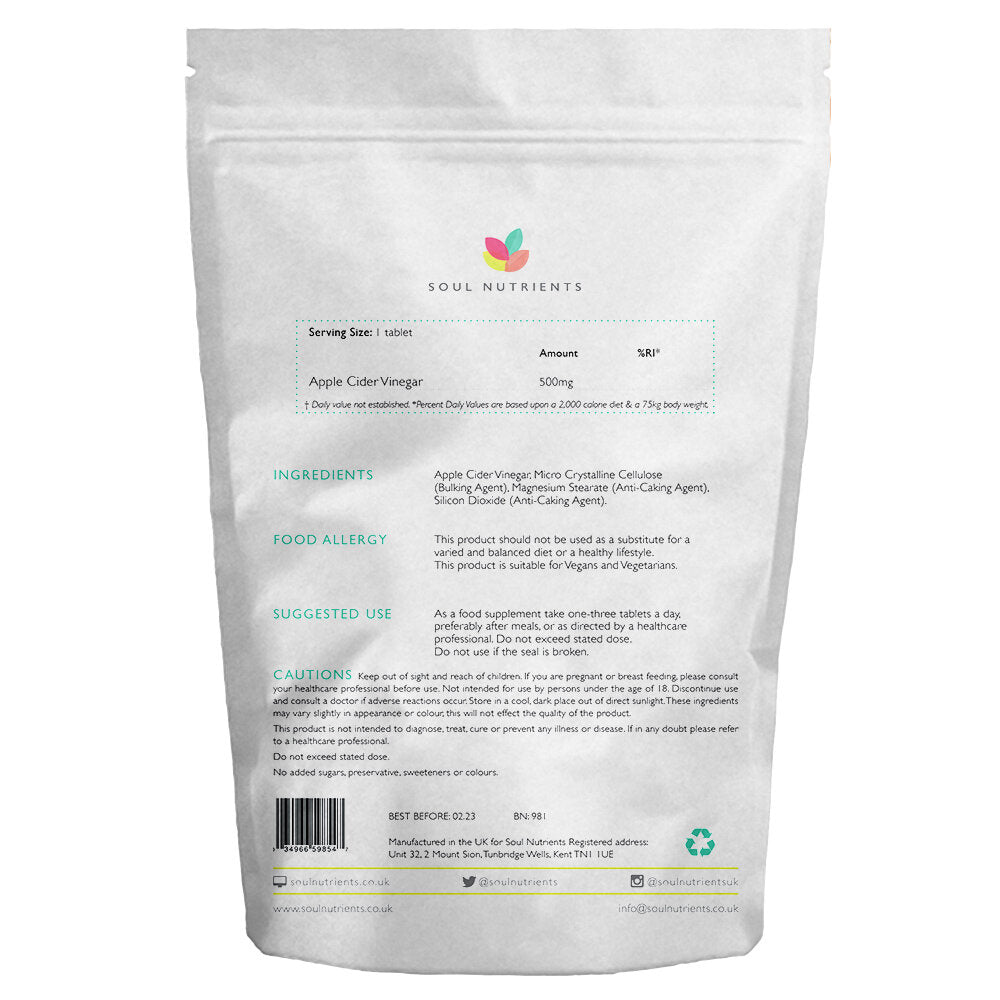 Apple Cider Vinegar 500mg- 90 Tablets