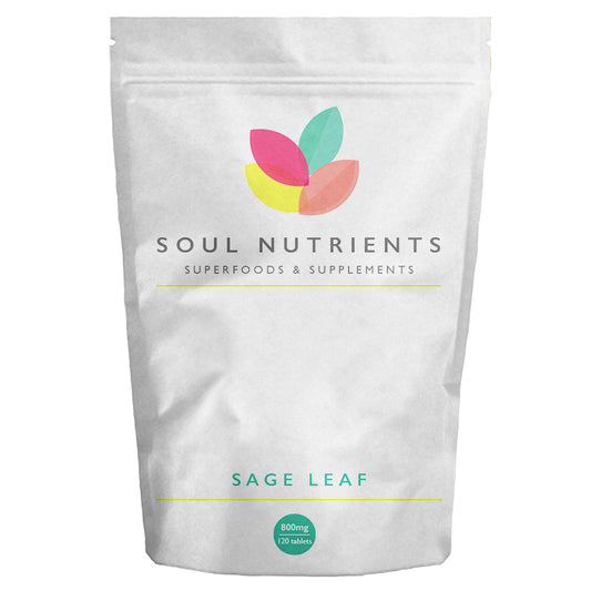 Sage Leaf Tablets- 800mg High Strength 120 Natural Sage Leaf Tablets