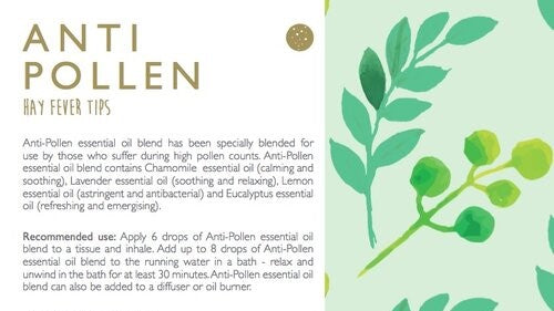Anti-pollen info card by Soul Nutrients