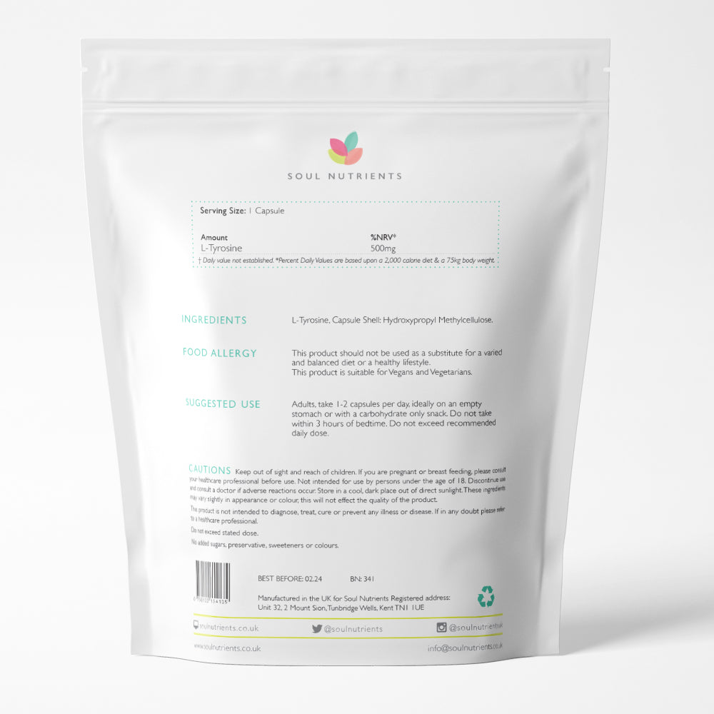 L-Tyrosine 500mg 90 Capsules